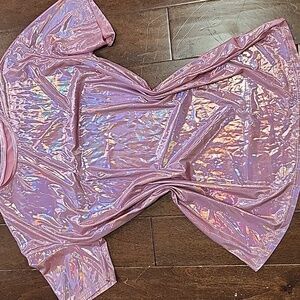 Metallic shirt dress